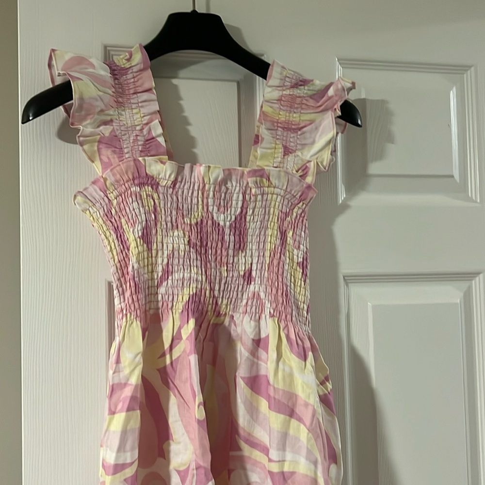 Hill House Pink and Yellow Maxi Dress